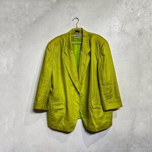David N Lime Green Vintage Blazer Sz 20